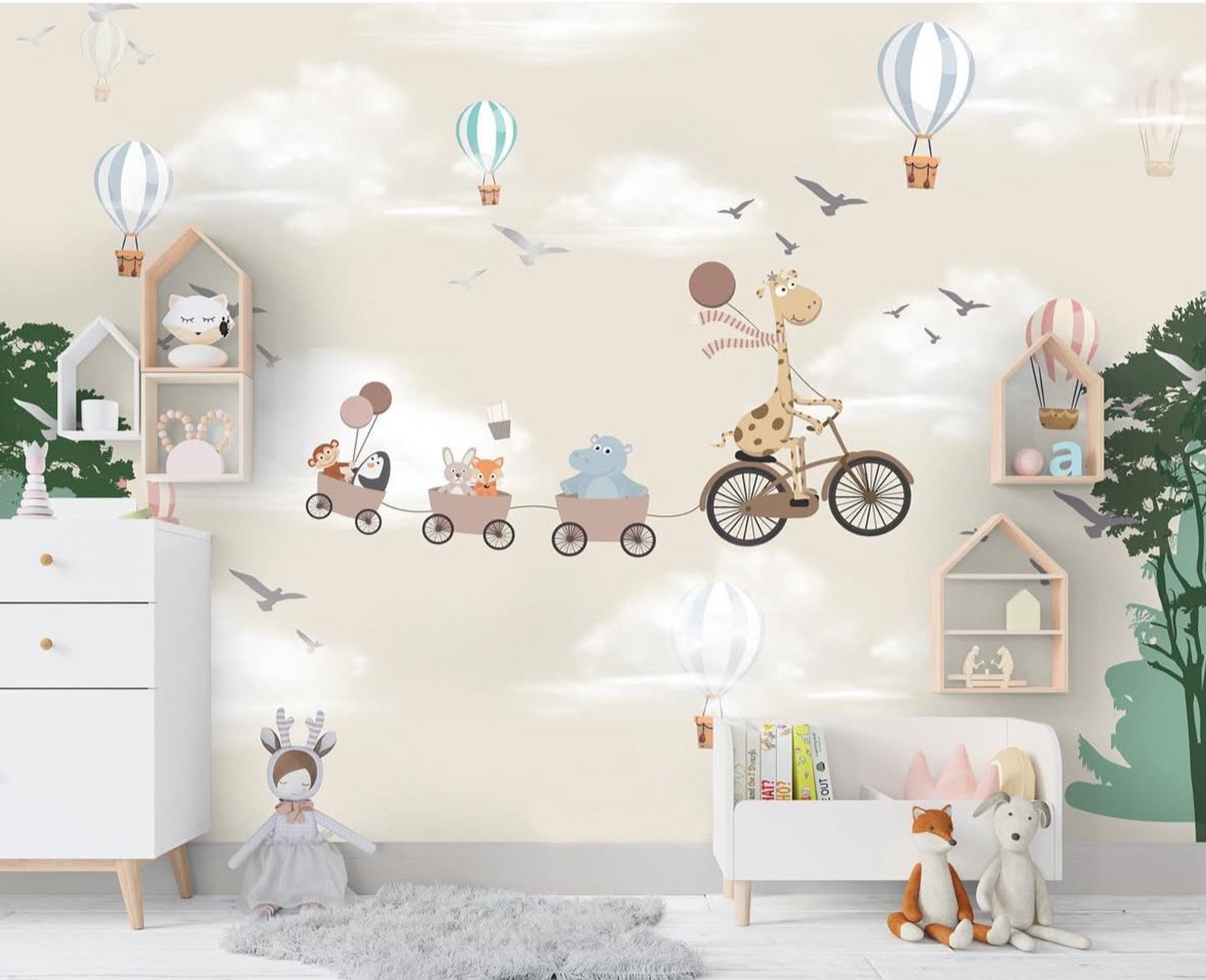 Giraffe Cradle Wallpaper M2